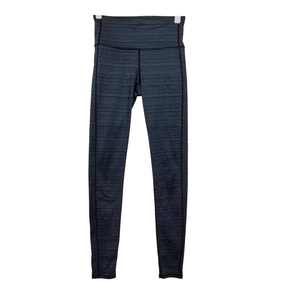 Athleta High Rise Leggings XS Blue Heathered Space‎ Dye Knit Yoga Pilates